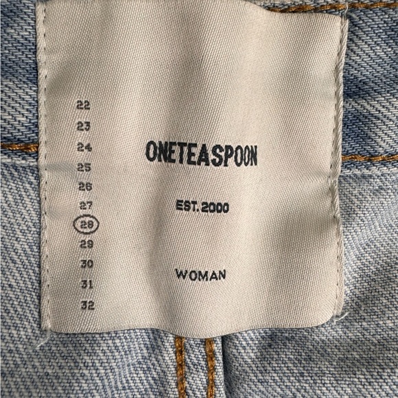 One Teaspoon High Waist Bonita Bleached Raw Hem Denim Jean Shorts Size 28 - Picture 6 of 14